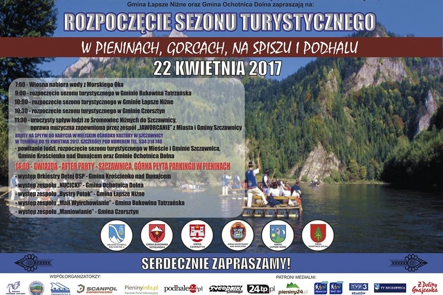 Zaproszenie na otwarcie sezonu turystycznego w Gorcach, Pieninach, na Spiszu i Podhalu