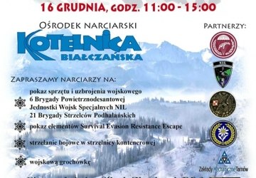 Zaproszenie od Wojskowego Komendanta Uzupełnień w Nowym Targu na pokazy wojskowe na nartach