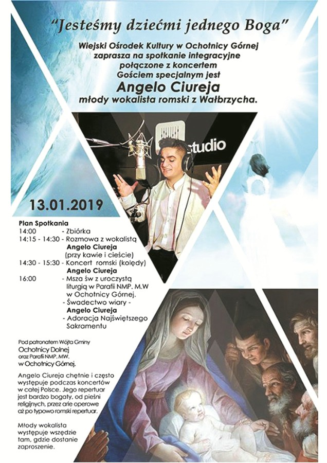 WOK w Ochotnicy Górnej zaprasza na spotkanie integracyjne oraz koncert Angelo Ciureja