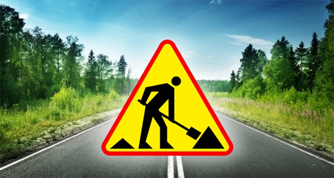 Zamknięcie drogi Wierch Młynne w związku z przebiegiem robót budowlanych w dniu 21 lipca 2021