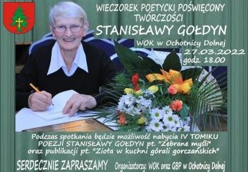 Wieczór poetycki Stanisławy Gołdyn