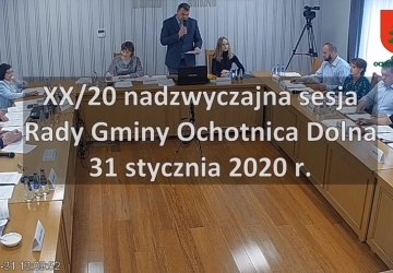 XX/20 nadzwyczajna sesja Rady Gminy Ochotnica Dolna