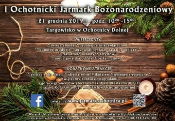 I Ochotnicki Jarmark Bożonarodzeniowy - zaproszenie