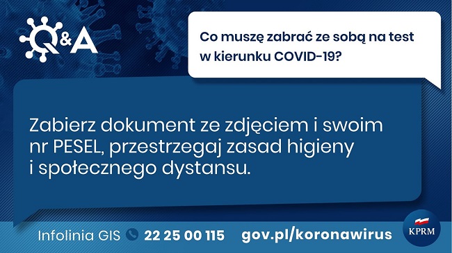 Co należy zabrać ze sobą na test w kierunku COVID-19?